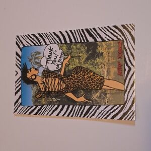 Betsey Johnson Zebra Framed Thank you Card